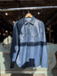 The Mulberry 02 Large French Lamb Navy